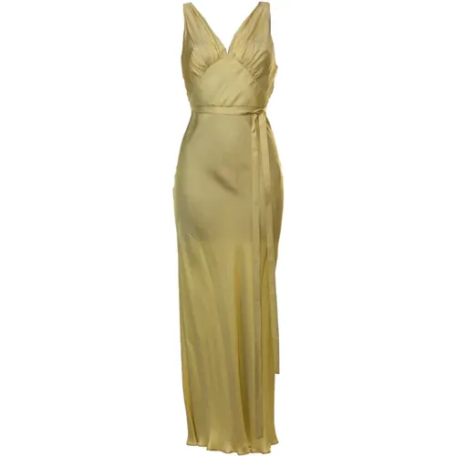 Ärmelloses Kleid mit Trägern Tiefer V-Ausschnitt , Damen, Größe: XS - Aspesi - Modalova
