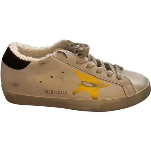 Super Star Shearling Lined Sneakers , male, Sizes: 2 UK, 7 UK - Golden Goose - Modalova