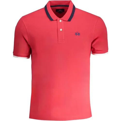 Rotes Poloshirt mit Kurzen Ärmeln , Herren, Größe: XL - LA MARTINA - Modalova