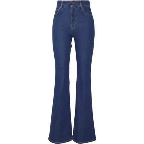 Dunkle Waschung ausgestellte Jeans , Damen, Größe: XS - Max Mara - Modalova