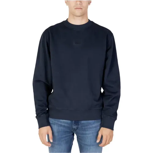 Blaues Langarm-Sweatshirt für Männer , Herren, Größe: L - Hugo Boss - Modalova