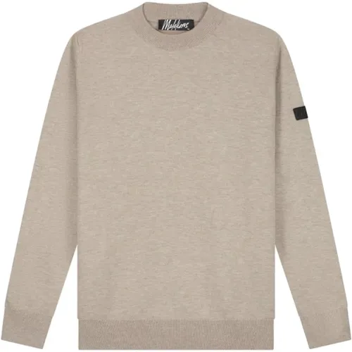 Taupe Pullover MM3-AW24-05,Schwarzer Pullover Mm3-Aw24-05 - Malelions - Modalova