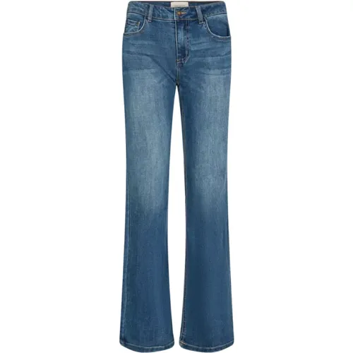 Stone Kick Flared Jeans , female, Sizes: W27, W28, W30, W29 - Freequent - Modalova