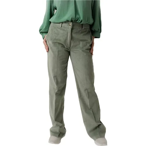 Corduroy Sage Pants Comfortable Fit , female, Sizes: S, 2XS, XS - Twinset - Modalova