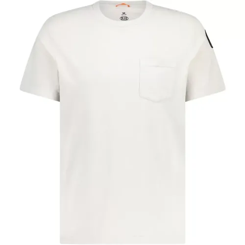T-Shirt mit seitlichem Logo-Patch , Herren, Größe: XL - Parajumpers - Modalova