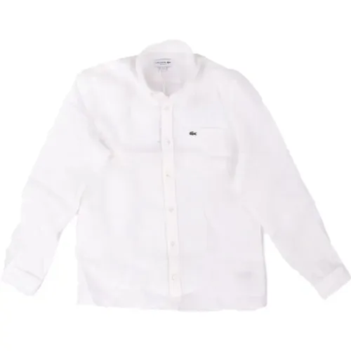 Freizeithemd,Weiße Leinenhemd Regular Fit - Lacoste - Modalova