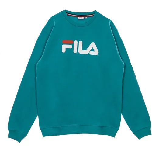 Blauer Rundhals-Sweatshirt , Herren, Größe: XS - Fila - Modalova