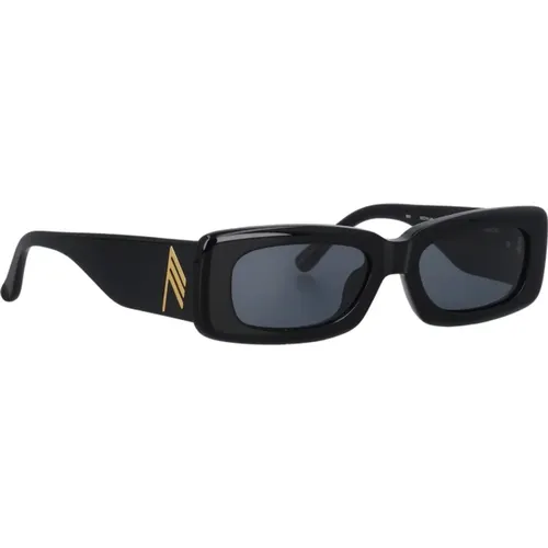 Mini Marfa Sunglasses /Gold/Grey , female, Sizes: ONE SIZE - The Attico - Modalova