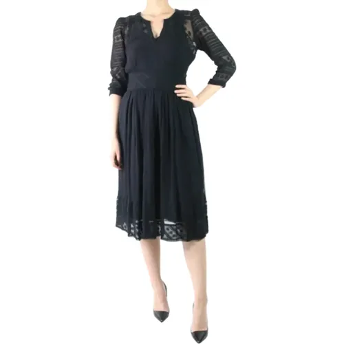 Embroidered Silk Midi Dress , female, Sizes: S - Isabel Marant Pre-owned - Modalova
