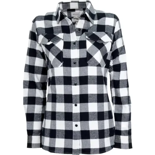 Buffalo Cream Flannel Shirt , female, Sizes: L/XL - Woolrich - Modalova