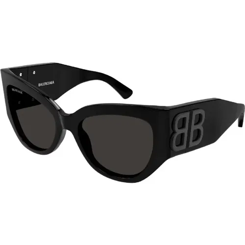BB Sunglasses in with Grey Lenses , female, Sizes: 55 MM - Balenciaga - Modalova