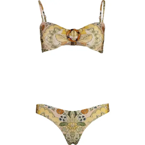 Bandeau Bra Bikini mit Front Ring , Damen, Größe: S - Zimmermann - Modalova