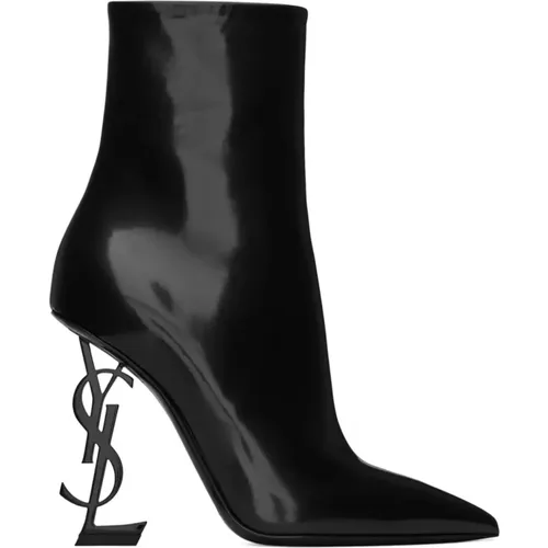 Pointed Ankle Boots with Metal Heel , female, Sizes: 5 UK, 7 UK, 3 1/2 UK - Saint Laurent - Modalova