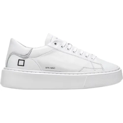 Weiße Leder Low Top Sneakers - Modell: Sfera - D.a.t.e. - Modalova