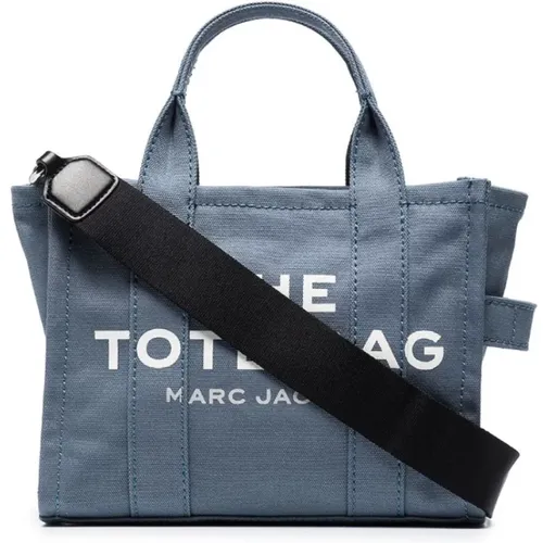 Blau Canvas Tote Tasche mit Logo,Blaue Mini Tote Tasche - Marc Jacobs - Modalova