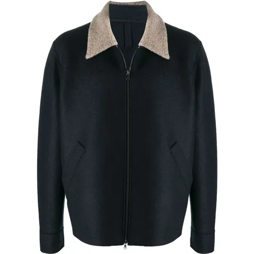 Classic Collar Wool Jacket , male, Sizes: M - Harris Wharf London - Modalova