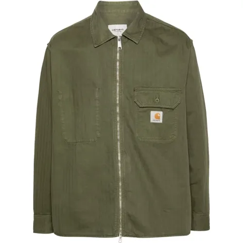Herringbone Cotton Shirt Jacket - Carhartt WIP - Modalova