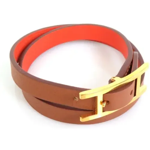 Pre-owned Hermès Leather Bracelet , female, Sizes: ONE SIZE - Hermès Vintage - Modalova