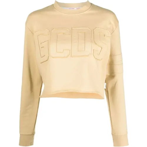 Logo Crop Sweatshirt Casual Style , female, Sizes: XS - Gcds - Modalova