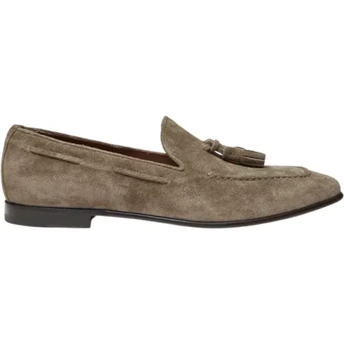 Taupe Wildleder Quasten Loafers , Herren, Größe: 48 EU - Scarosso - Modalova