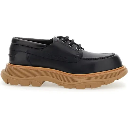 Leather Derby Lace-up Shoes , male, Sizes: 7 UK, 10 UK, 5 UK, 8 UK - alexander mcqueen - Modalova