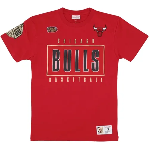 Chicago Bulls Vintage Logo Tee , Herren, Größe: M - Mitchell & Ness - Modalova