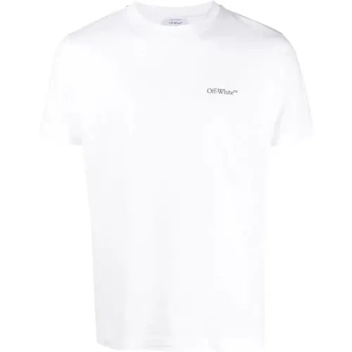 Off , Scratch Arrow Logo T-Shirt , male, Sizes: L, M, S - Off White - Modalova