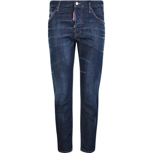 Blaue Bleich-Effekt Jeans , Herren, Größe: S - Dsquared2 - Modalova