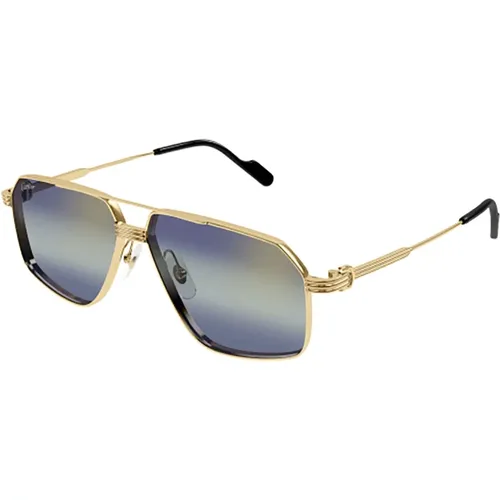 Metallic Sunglasses for Women , female, Sizes: L/XL - Cartier - Modalova