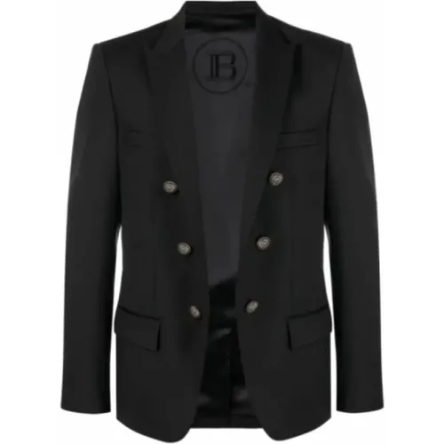 Double-Breasted Wool Blazer , male, Sizes: XL, L, M - Balmain - Modalova