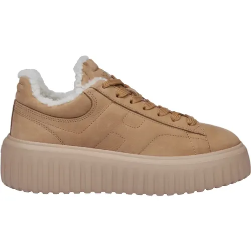 Sneakers with Embossed H-Stripes , female, Sizes: 4 UK, 4 1/2 UK, 3 UK, 5 UK, 3 1/2 UK - Hogan - Modalova