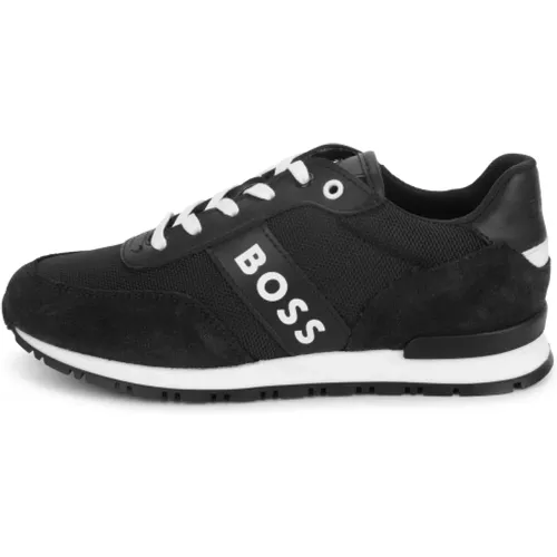 Retro Running Junior Basketball Shoes , male, Sizes: 5 UK, 6 UK - Boss - Modalova