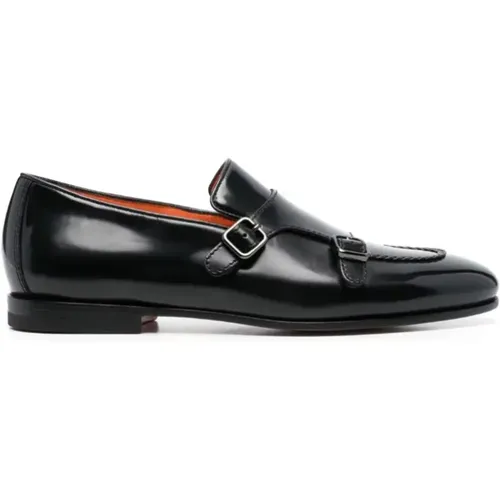 Flat shoes , male, Sizes: 7 1/2 UK, 8 1/2 UK, 6 UK, 7 UK, 8 UK - Santoni - Modalova