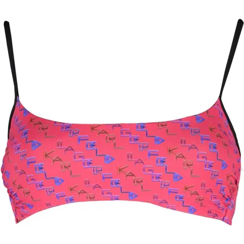 Rotes Gepolstertes Bikini-Oberteil - Karl Lagerfeld - Modalova