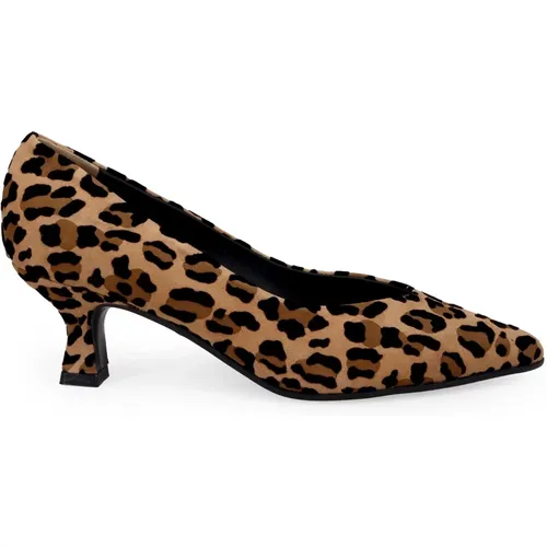 Leopardenmuster Wildleder Pumps - Sangiorgio - Modalova