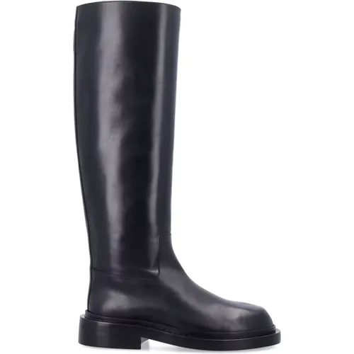 Schwarze Geschlossene Tubularstiefel - Jil Sander - Modalova