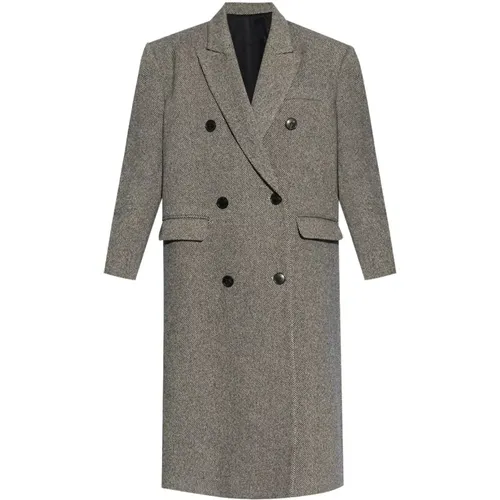 Wool Blend Herringbone Coat , female, Sizes: 2XS - Isabel Marant Étoile - Modalova