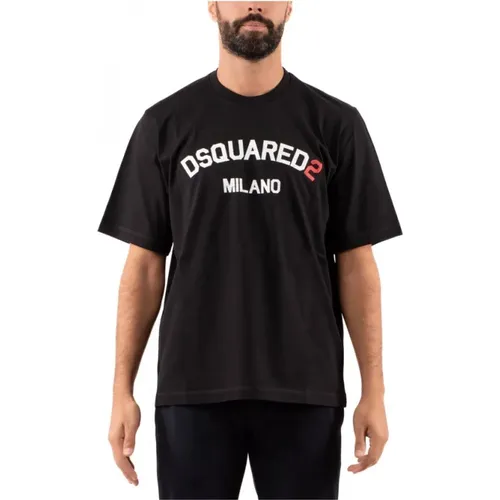 Herren T-Shirt , Herren, Größe: M - Dsquared2 - Modalova