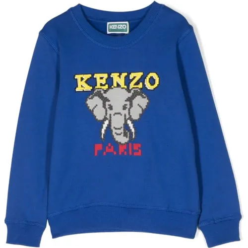 Blaue Elefant Pullover für Kinder - Kenzo - Modalova