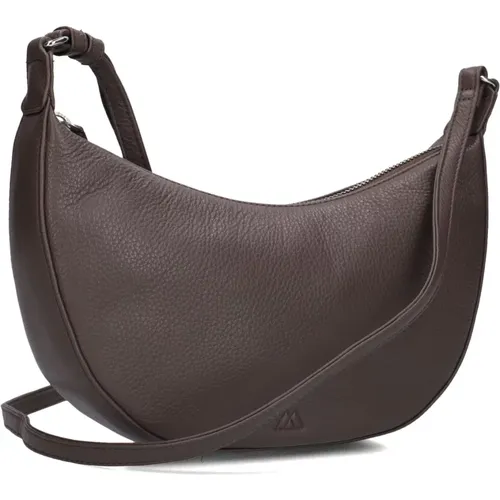 Braune Leder Schultertasche Faye,Schwarze Leder-Schultertasche Faye - Markberg - Modalova