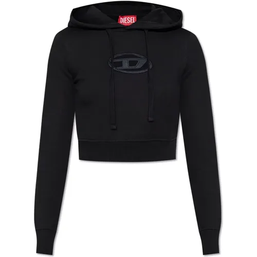 Sweatshirt with F-Slimmy-Hood-Od logo , female, Sizes: XS, M, L, S - Diesel - Modalova