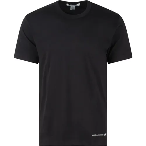 Logo Print Crew Neck T-Shirt , Herren, Größe: XL - Comme des Garçons - Modalova