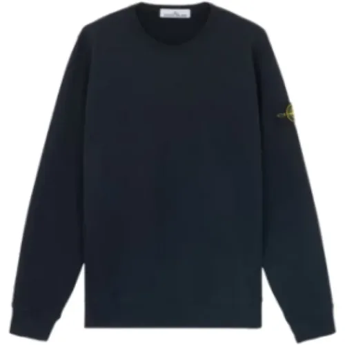 Organischer Diagonaler Sweatshirt , Herren, Größe: S - Stone Island - Modalova