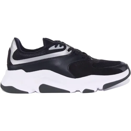 Navy White Run Trainers Memory Foam , male, Sizes: 7 UK, 8 UK, 10 UK, 11 UK - Boss - Modalova