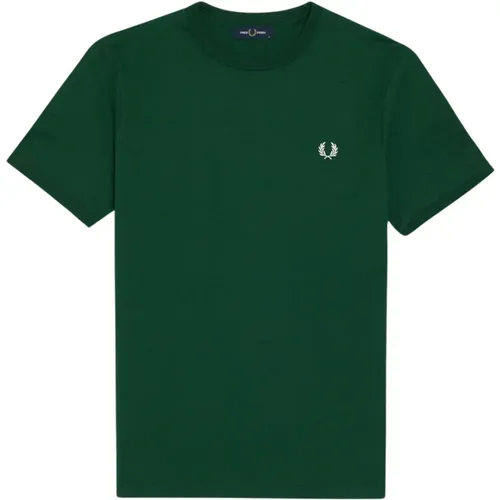 Klassisches Baumwoll Ringer T-Shirt , Herren, Größe: 2XL - Fred Perry - Modalova