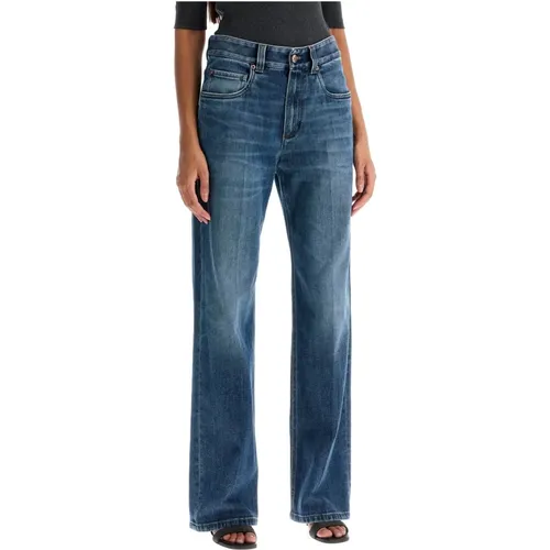 Lockere Shiny Tab Denim Jeans - BRUNELLO CUCINELLI - Modalova