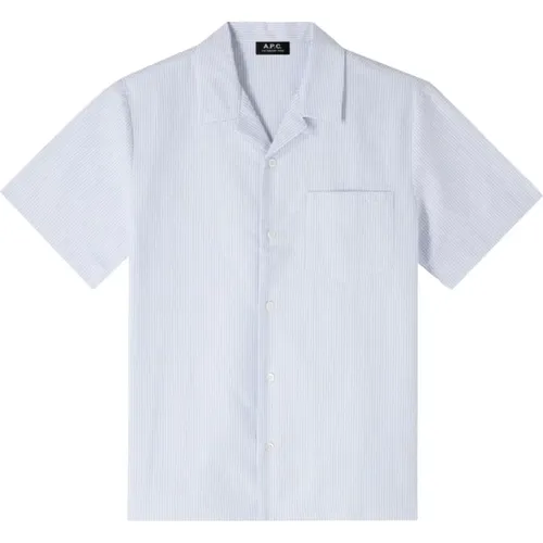 Short Sleeve Shirt - and White Stripes , male, Sizes: S - A.p.c. - Modalova