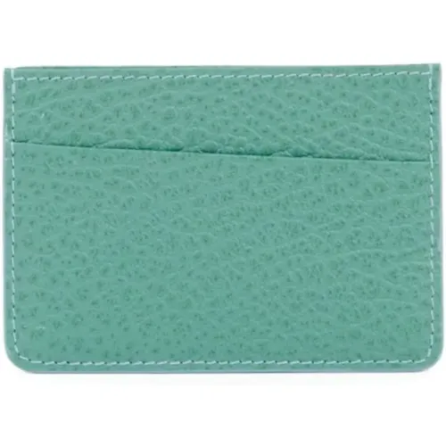 Grained Leather Card Holder , female, Sizes: ONE SIZE - Maison Margiela - Modalova