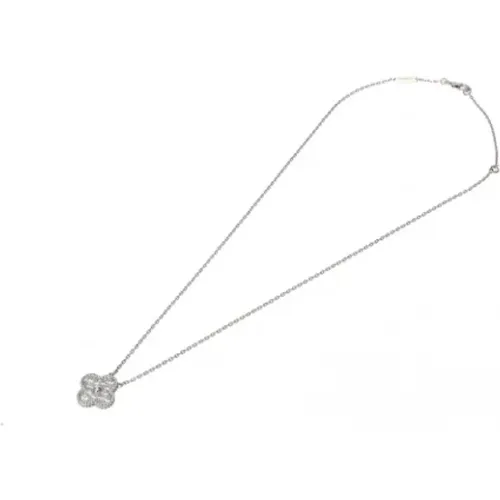 Pre-owned White Gold necklaces , female, Sizes: ONE SIZE - Van Cleef & Arpels Pre-owned - Modalova