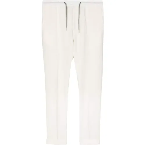 Linen Drawstring Trousers Ivory , male, Sizes: W32, W30, W34, W36 - PS By Paul Smith - Modalova
